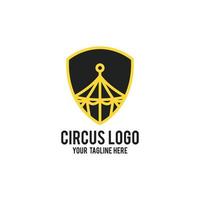 concept moderne de conception de logo de cirque vecteur