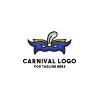 conception de concept de logo de carnaval moderne vecteur