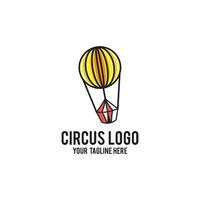 concept moderne de conception de logo de cirque vecteur