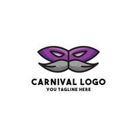 conception de concept de logo de carnaval moderne vecteur