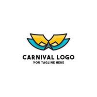 conception de concept de logo de carnaval moderne vecteur