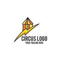 concept moderne de conception de logo de cirque vecteur