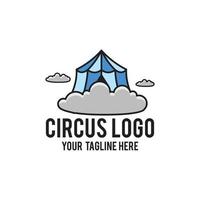 concept moderne de conception de logo de cirque vecteur