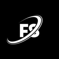 création de logo de lettre fs fs. lettre initiale fs cercle lié logo monogramme majuscule rouge et bleu. logo fs, conception fs. fs, fs vecteur