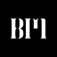 création de logo de lettre bm bm. lettre initiale bm majuscule monogramme logo couleur blanche. logo bm, conception bm. bm, bm vecteur