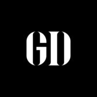 création de logo de lettre gd gd. lettre initiale gd majuscule monogramme logo couleur blanche. logo gd, conception gd. dieu, dieu vecteur