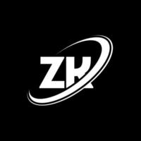 création de logo de lettre zk zk. lettre initiale zk cercle lié logo monogramme majuscule rouge et bleu. logo zk, conception zk. zk, zk vecteur