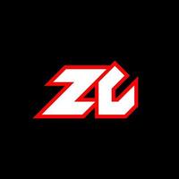 création de logo zl, conception initiale de la lettre zl avec style science-fiction. logo zl pour le jeu, l'esport, la technologie, le numérique, la communauté ou l'entreprise. zl sport police alphabet italique moderne. polices de style urbain de typographie. vecteur