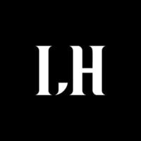 création de logo de lettre lh lh. lettre initiale lh logo monogramme majuscule couleur blanche. logo gauche, conception gauche. lh, lh vecteur