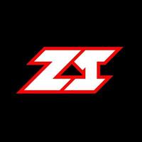 création de logo zt, conception de lettre zt initiale avec style science-fiction. logo zt pour le jeu, l'esport, la technologie, le numérique, la communauté ou l'entreprise. police de l'alphabet italique moderne zt sport. polices de style urbain de typographie. vecteur