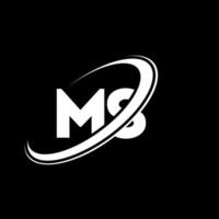 création de logo de lettre ms ms. lettre initiale ms cercle lié logo monogramme majuscule rouge et bleu. logo ms, conception ms. Mme, Mme vecteur