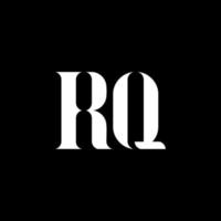 création de logo de lettre rq rq. lettre initiale rq majuscule monogramme logo couleur blanche. logo rq, conception rq. rq, rq vecteur