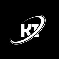 création de logo de lettre ki ki. lettre initiale ki cercle lié logo monogramme majuscule rouge et bleu. logo ki, conception ki. ki, ki vecteur
