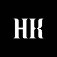 création de logo de lettre hk hk. lettre initiale hk majuscule monogramme logo couleur blanche. logo hk, conception hk. hk, hk vecteur