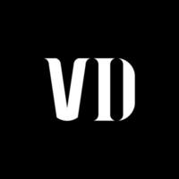 création de logo de lettre vd vd. lettre initiale vd cercle lié monogramme majuscule logo couleur blanche. logo vd, conception vd. vd, vd vecteur