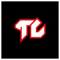 création de logo tl, conception initiale de la lettre tl avec style science-fiction. logo tl pour le jeu, l'esport, la technologie, le numérique, la communauté ou l'entreprise. tl sport police alphabet italique moderne. polices de style urbain de typographie. vecteur