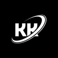 création de logo de lettre kk kk. lettre initiale kk cercle lié logo monogramme majuscule rouge et bleu. logo kk, conception kk. kk, kk vecteur