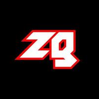 création de logo zg, conception initiale de la lettre zg avec style science-fiction. logo zg pour le jeu, l'esport, la technologie, le numérique, la communauté ou l'entreprise. zg sport police alphabet italique moderne. polices de style urbain de typographie. vecteur