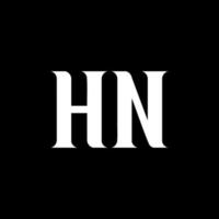 création de logo de lettre hn hn. lettre initiale hn logo monogramme majuscule couleur blanche. logo hn, conception hn. hn, hn vecteur