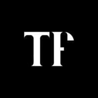 création de logo de lettre tf tf. lettre initiale tf cercle lié monogramme majuscule logo couleur blanche. logo tf, conception tf. tf, tf vecteur