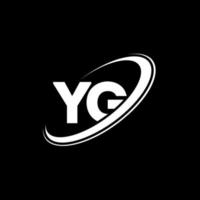 création de logo de lettre yg yg. lettre initiale yg cercle lié monogramme majuscule logo rouge et bleu. logo yg, conception yg. yg, yg vecteur