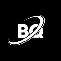 création de logo de lettre bq bq. lettre initiale bq cercle lié logo monogramme majuscule rouge et bleu. logo bq, conception bq. bq, bq vecteur