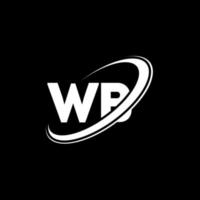 création de logo de lettre wb wb. lettre initiale wb cercle lié logo monogramme majuscule rouge et bleu. logo wb, conception wb. wb, wb vecteur