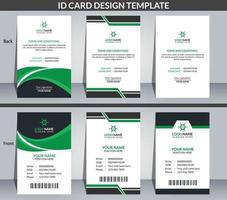 modèle de conception de carte d'identité d'entreprise et créative vecteur