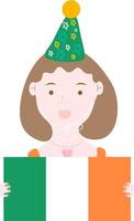 drapeau irlandais dessiné à la main, eur dessiné à la main vecteur