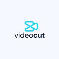 couper le logo vidéo, éditer la vidéo du logo, vecteur