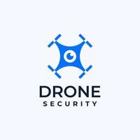 création de logo de drone plat simple, vecteur