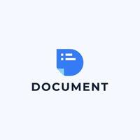 concept créatif lettre d document logo, vecteur