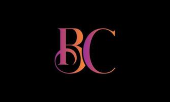 lettre initiale bc logo. bc stock letter logo design pro modèle vectoriel. vecteur