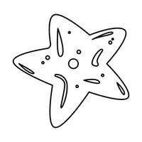 icône de ligne étoile vecteur