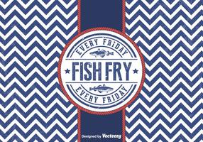 Vecteur gratuit friday fish fry badge