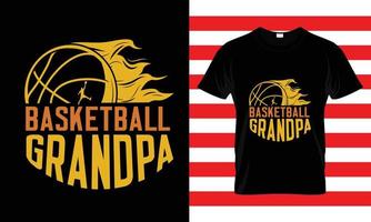 grand-père de basket-ball ... conception de t-shirt personnalisé vecteur