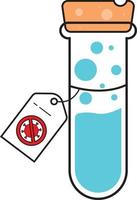 logo d'illustration de vaccin covid vecteur