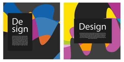 ensemble de couverture abstrait moderne. cool composition de formes abstraites colorées. adapté au modèle d'entreprise, à l'arrière-plan, à la couverture, etc. mémorable, moderne, simple, propre, professionnel. vecteur eps 10