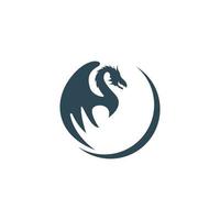 illustration de conception icône logo dragon vecteur