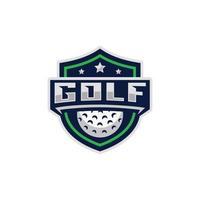 illustration vectorielle de conception de logo emblème de golf vecteur