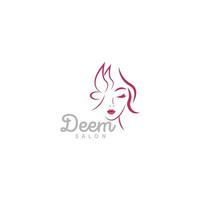 conception de logo moderne pour femmes pour salons de beauté, coiffure, cosmétique vecteur