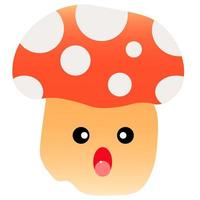 caractère champignon. illustration de champignon, personnage de mascotte de champignon vecteur