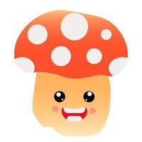 caractère champignon. illustration de champignon, personnage de mascotte de champignon vecteur