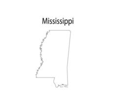 mississippi, carte, revêtir art, vecteur, illustration vecteur