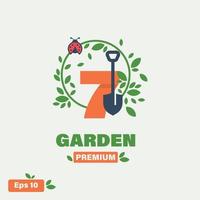 jardin numérique 7 logo vecteur