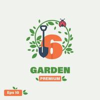 jardin numérique 6 logo vecteur