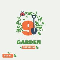 jardin numérique 9 logo vecteur