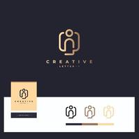 lettre i logotype vecteur