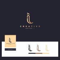 lettre i logotype vecteur