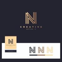 lettre n logotype vecteur